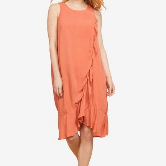Jessica Simpson Nursing Orange Ruffled Dress - Picture 3 of 3